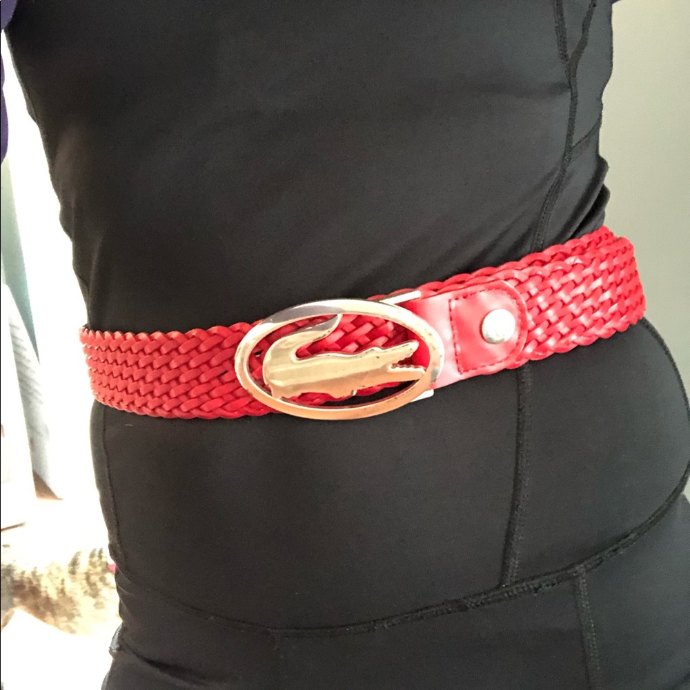 Vintage LACOSTE Braided Leather Belt